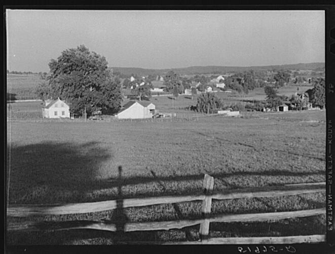 Historic view across Lancaster County farmland